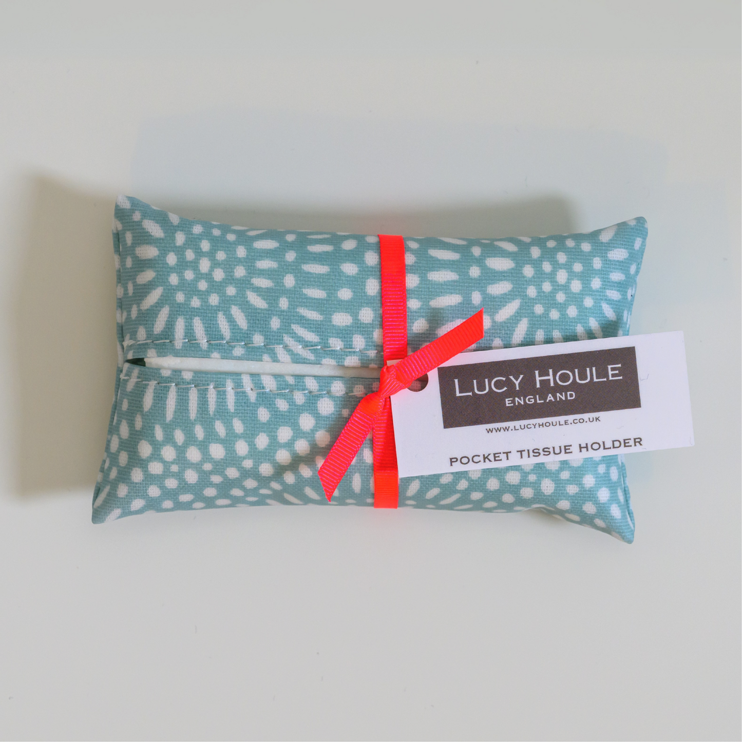Aqua Sunburst Pocket Tissue Holder