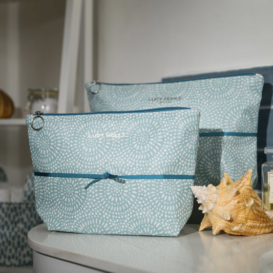 Aqua Sunburst Wash Bag