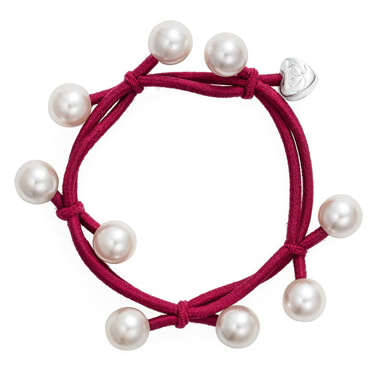 Burgundy Pearl Hair Bangle