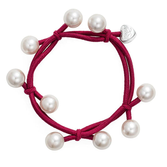 Burgundy Pearl Hair Bangle