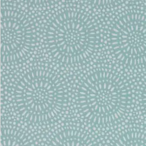 Aqua Sunburst (Matt) Oilcloth by the metre