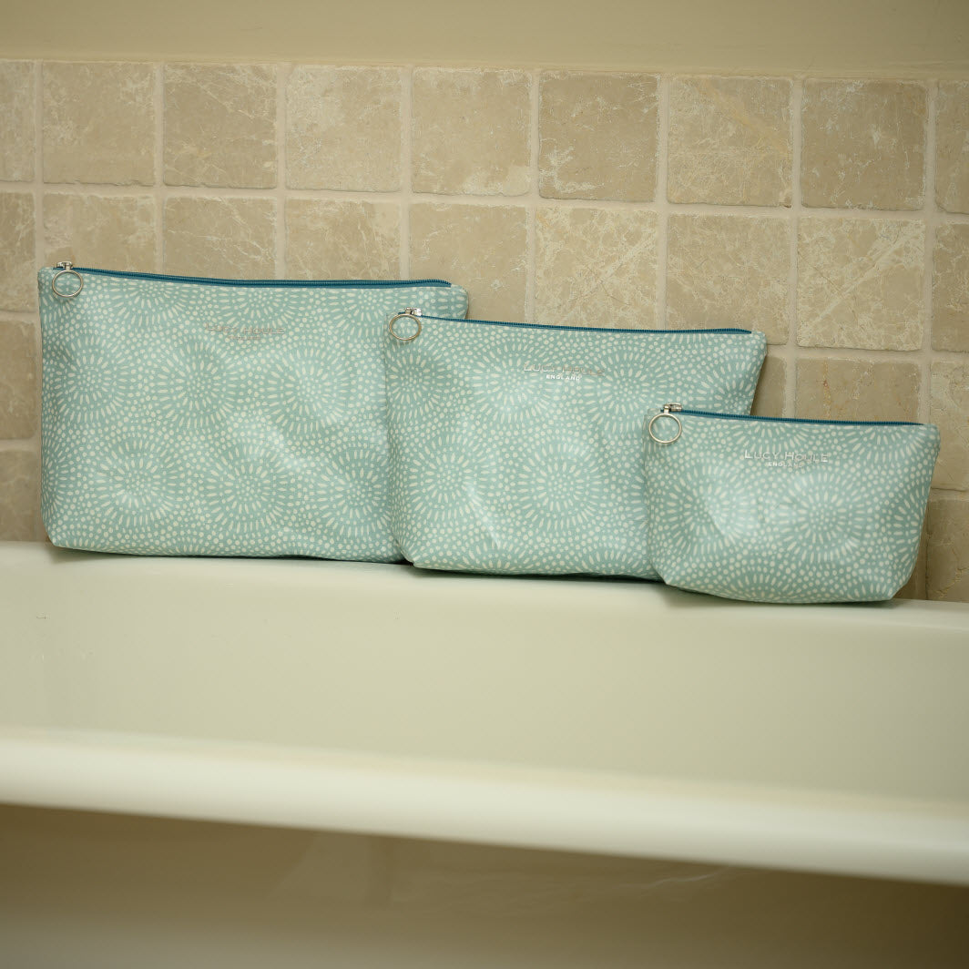 Aqua Sunburst Wash Bag