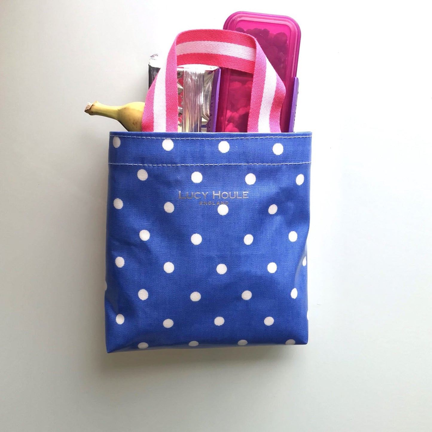 Ocean Blue & White Spot Tots Tote Bag