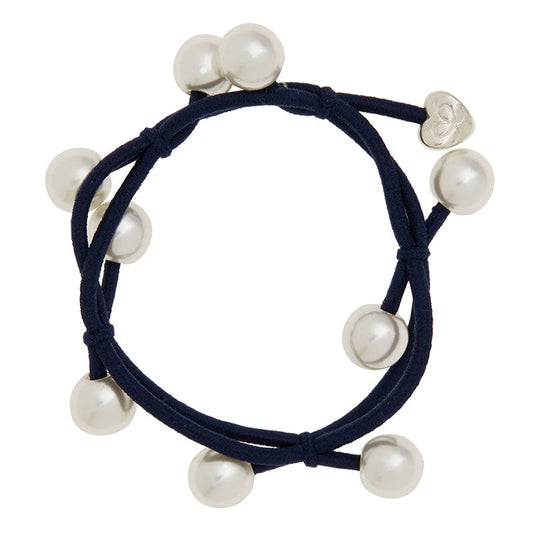 Navy Blue Pearl Hair Bangle