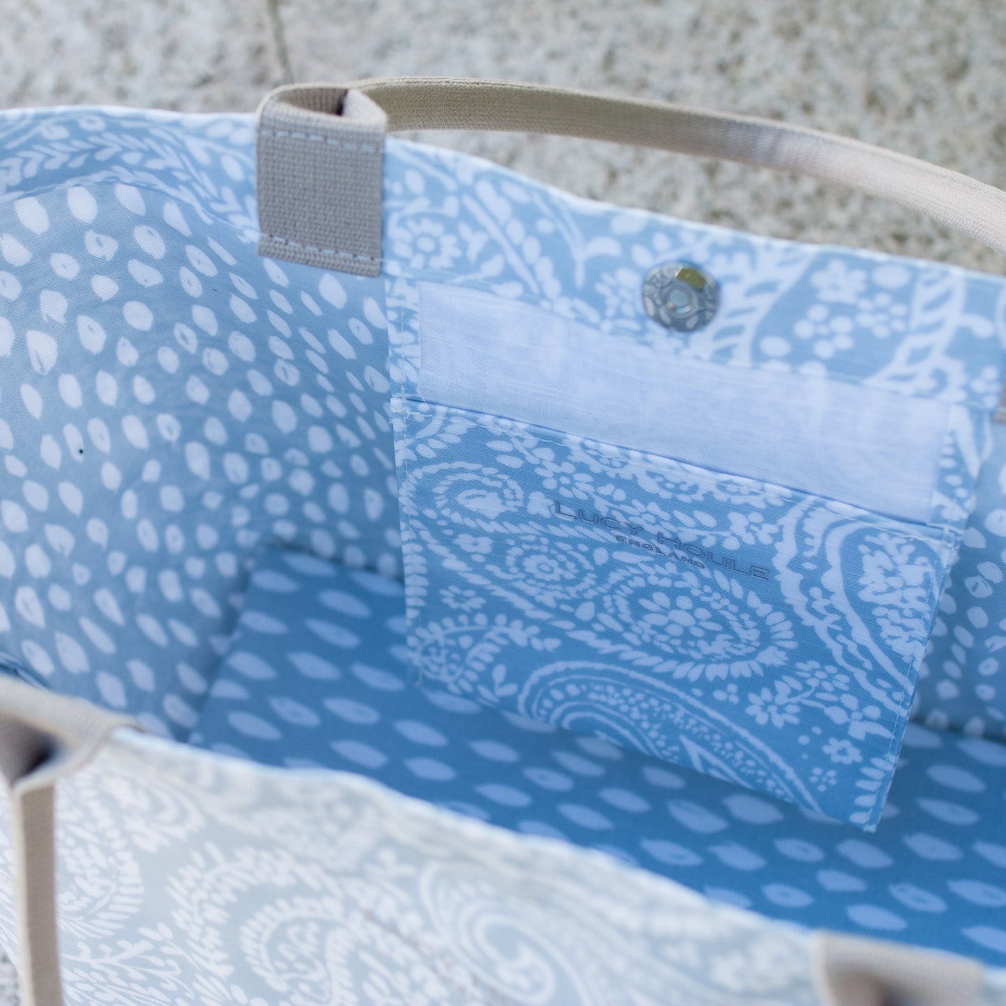 Grey Paisley Extra Large Bag
