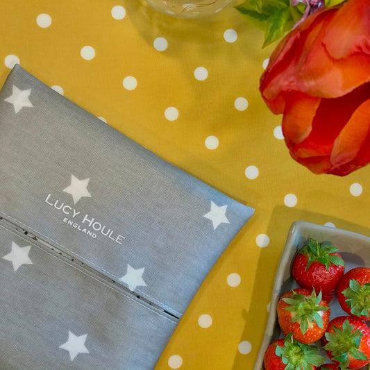Grey & White Star Picnic Napkin Holder