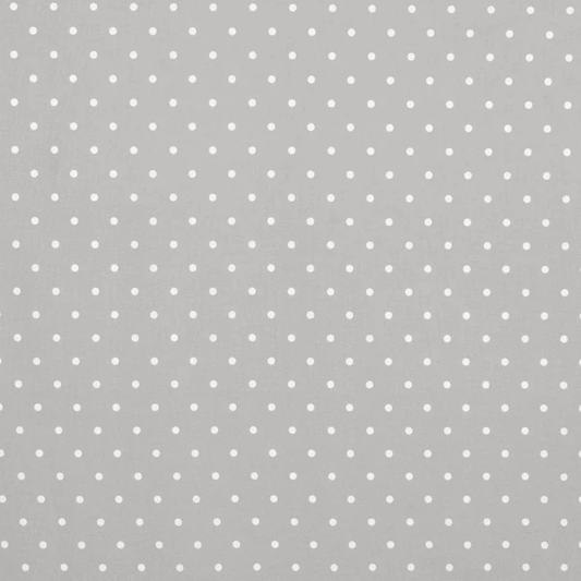 Grey & White Spot Oilcloth by the metre