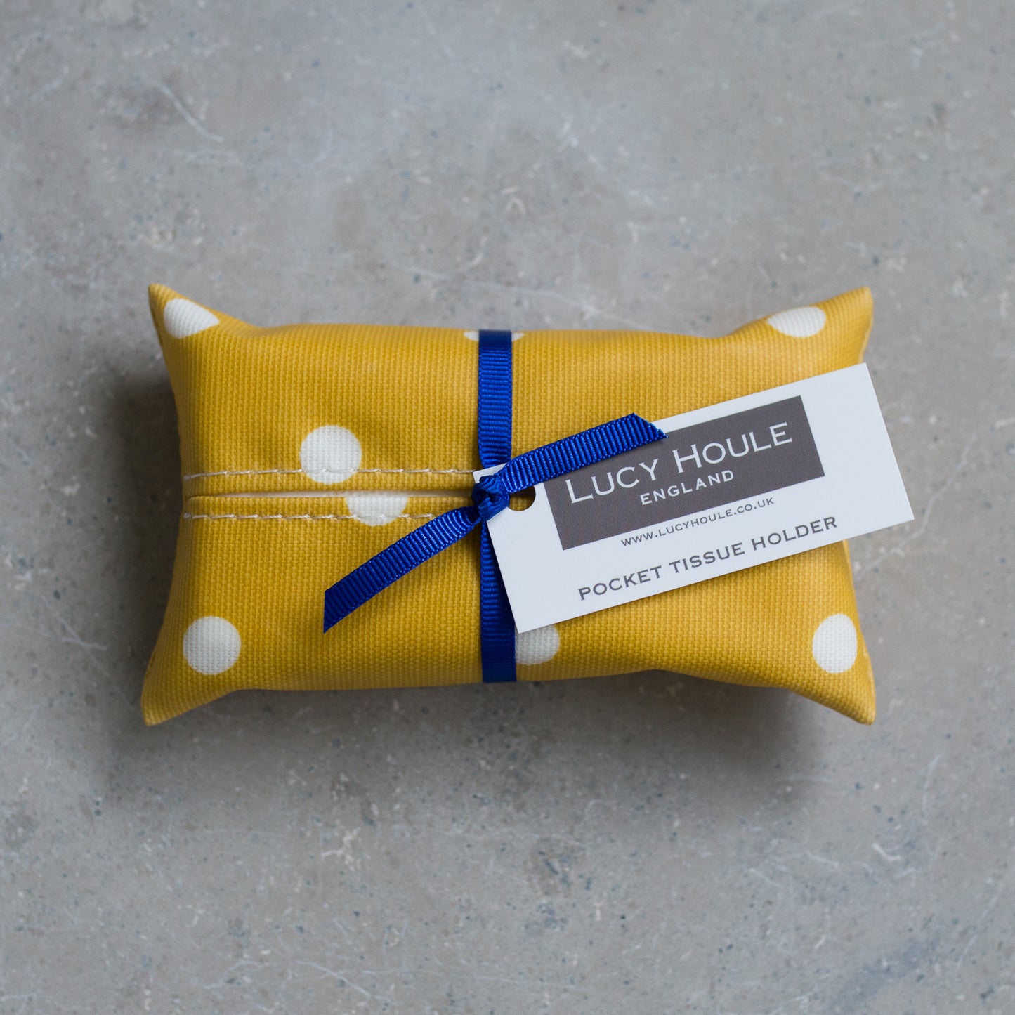 Honey & White Spot Pocket Tissue Holder