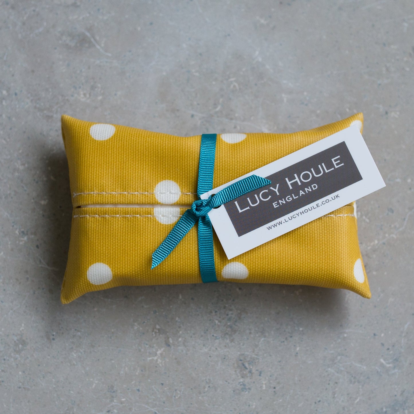 Honey & White Spot Pocket Tissue Holder