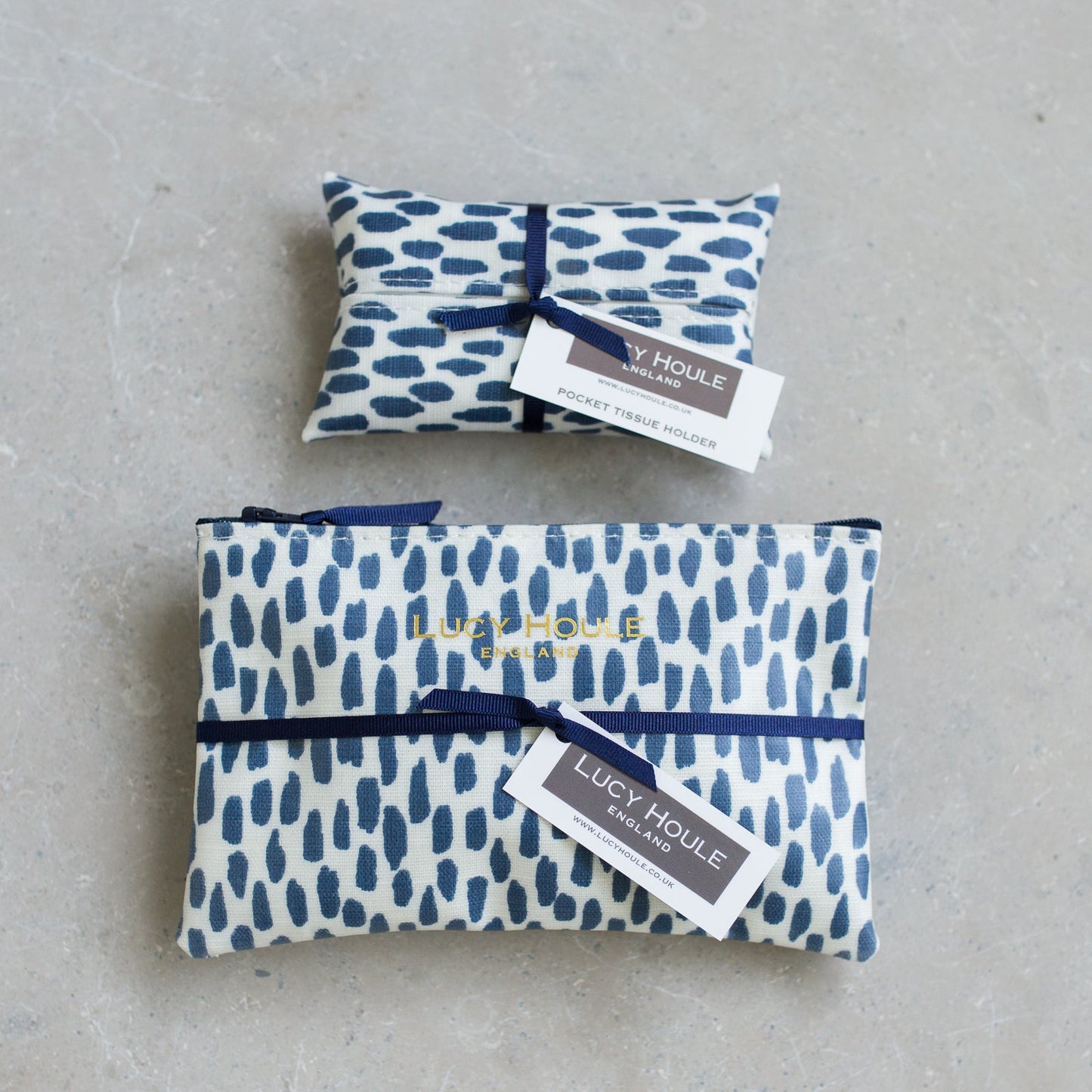 Navy Cobblestone Handbag Set Navy Zip