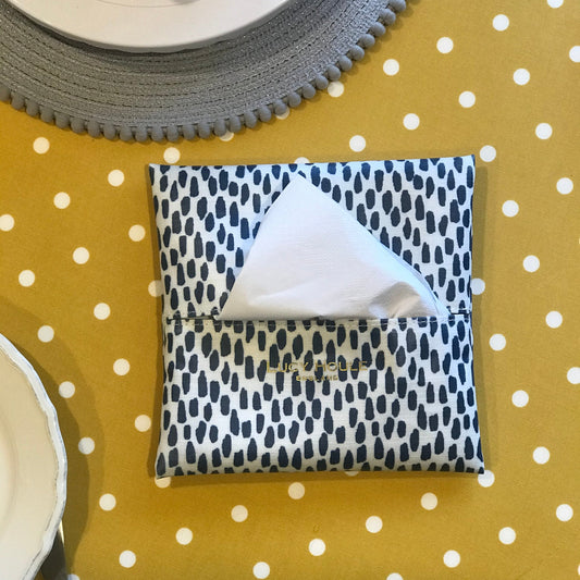 Navy Cobblestone Picnic Napkin Holder