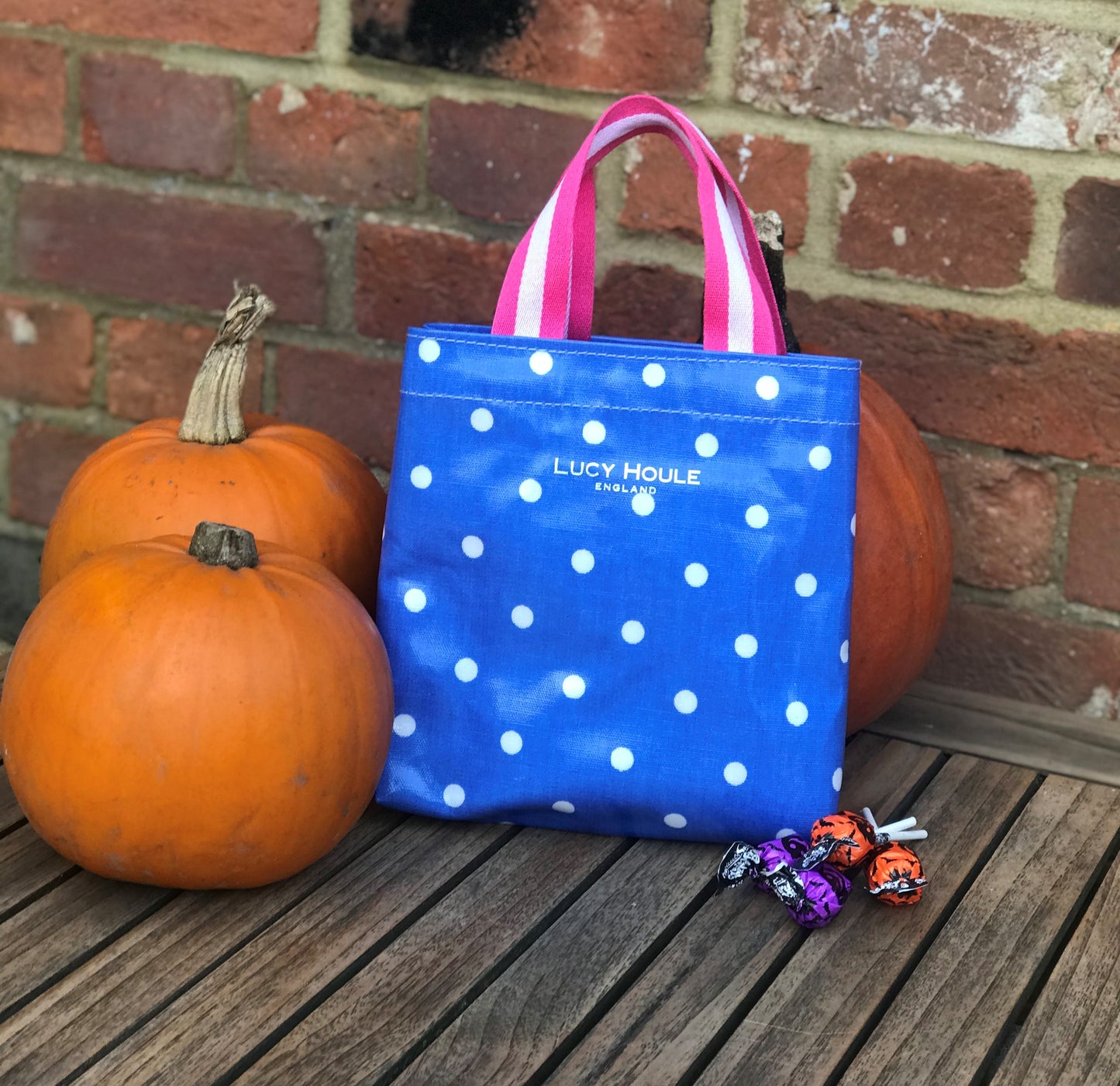 Ocean Blue & White Spot Tots Tote Bag