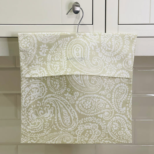 Olive Paisley Matt Peg Bag