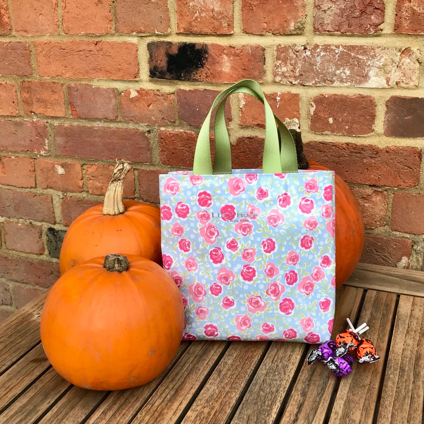 Rose Garden Blue Tots Tote Bag