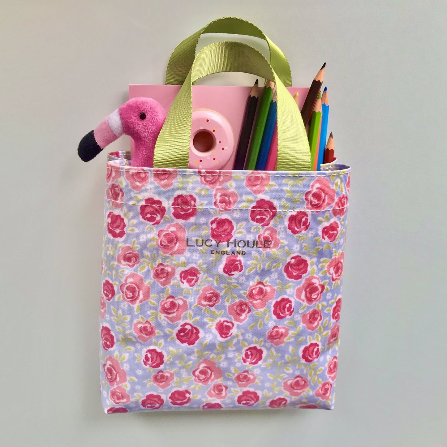 Rose Garden Blue Tots Tote Bag