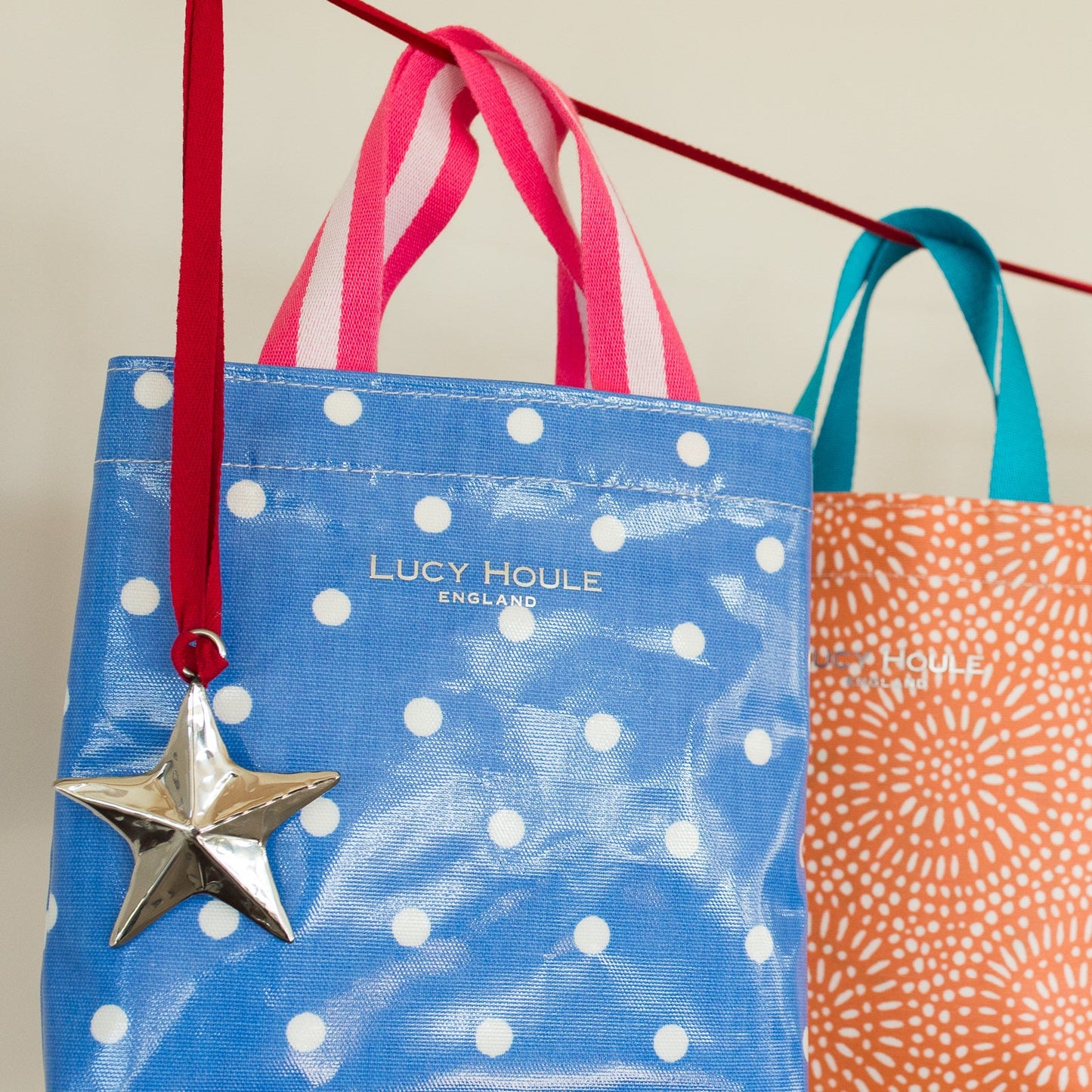 Ocean Blue & White Spot Tots Tote Bag