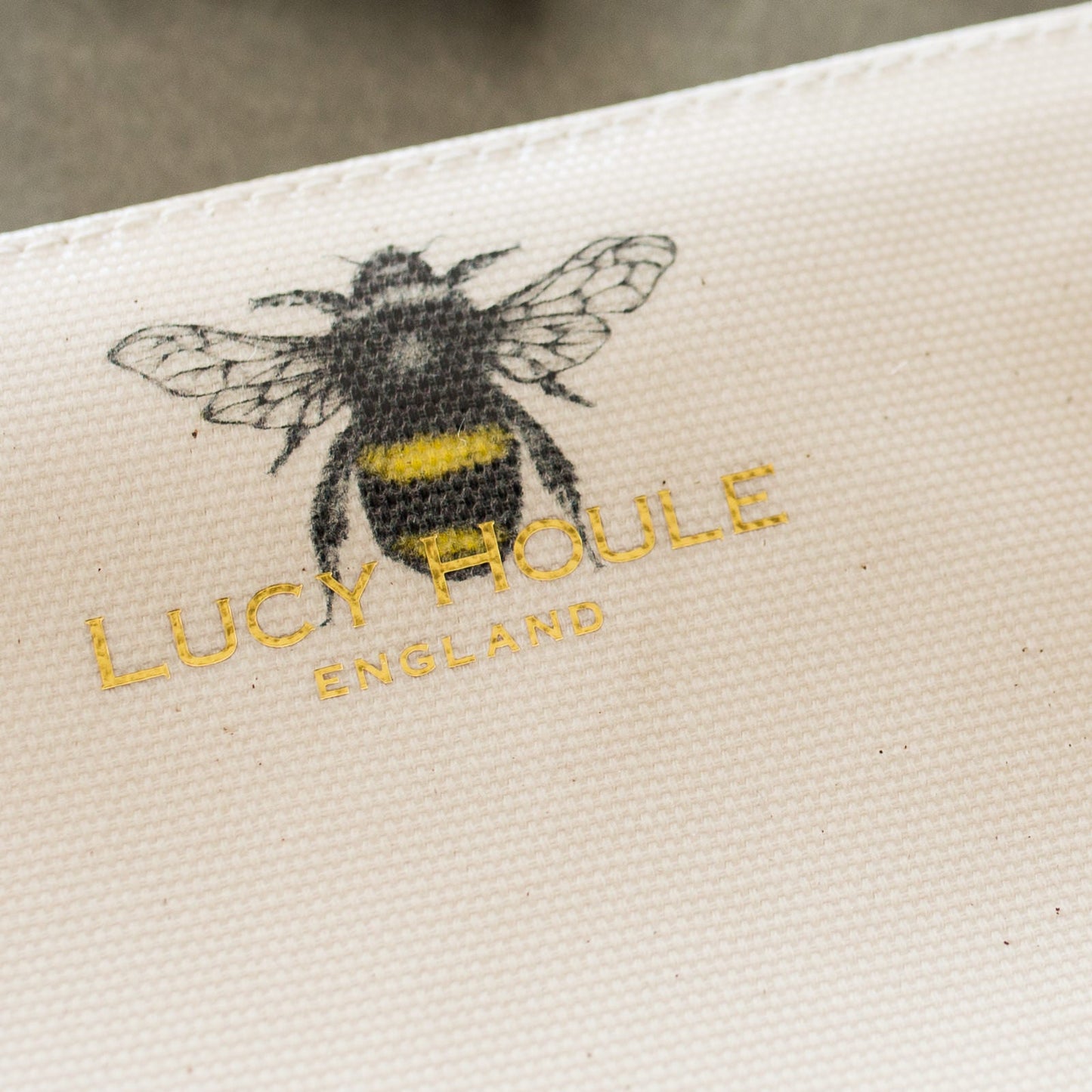 Vintage Bee 'Limited Edition' Make-Up Bag with Black Zip