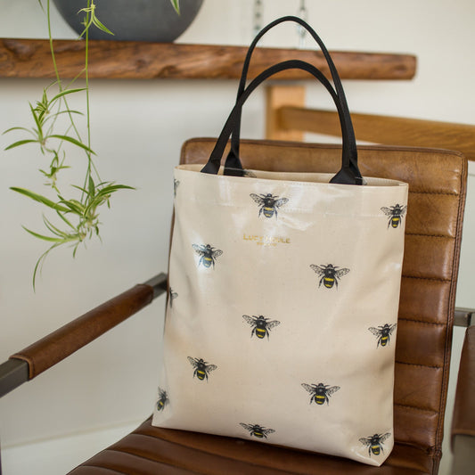 Vintage Bee 'Limited Edition' Shopper with Black Handles