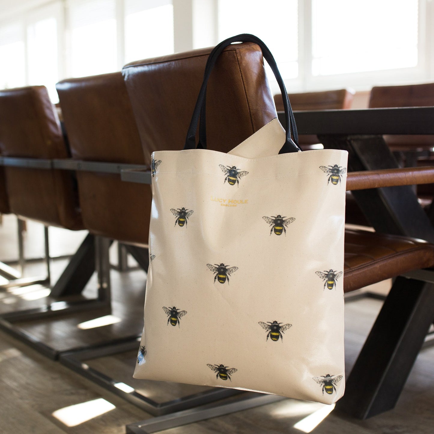 Vintage Bee 'Limited Edition' Shopper with Black Handles