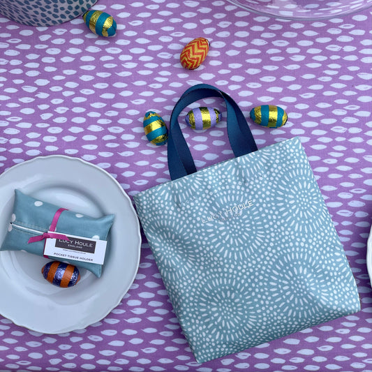 Aqua Sunburst Tots Tote Bag
