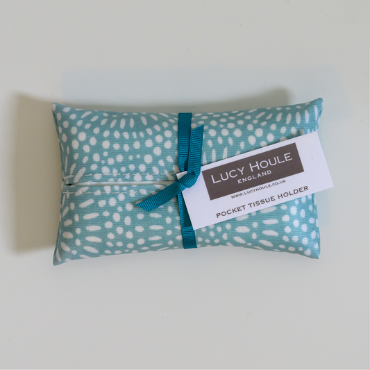 Aqua Sunburst Pocket Tissue Holder