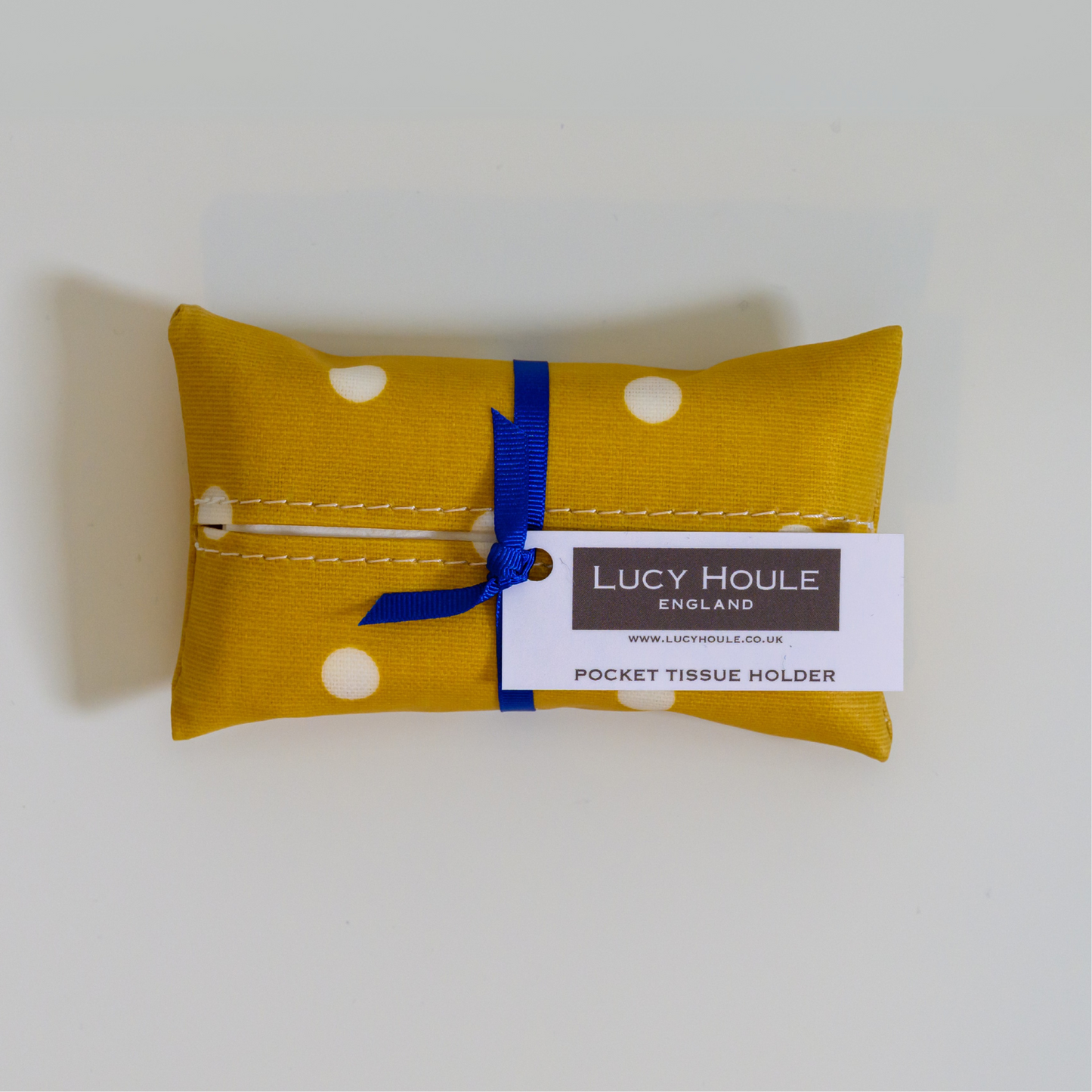 Honey & White Spot Pocket Tissue Holder