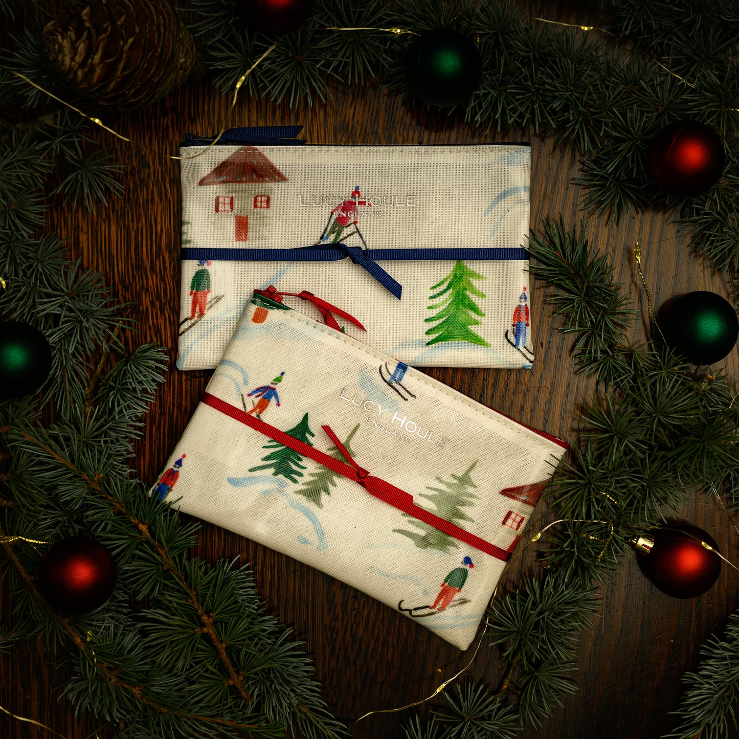 Skiing in the Trees Small Make-Up Bag