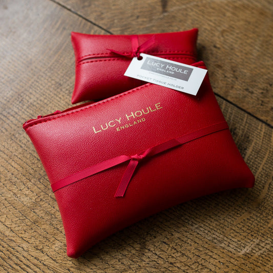Faux Leather  Red Handbag Set