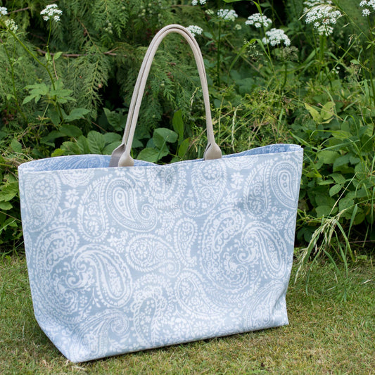 Grey Paisley Extra Large Bag