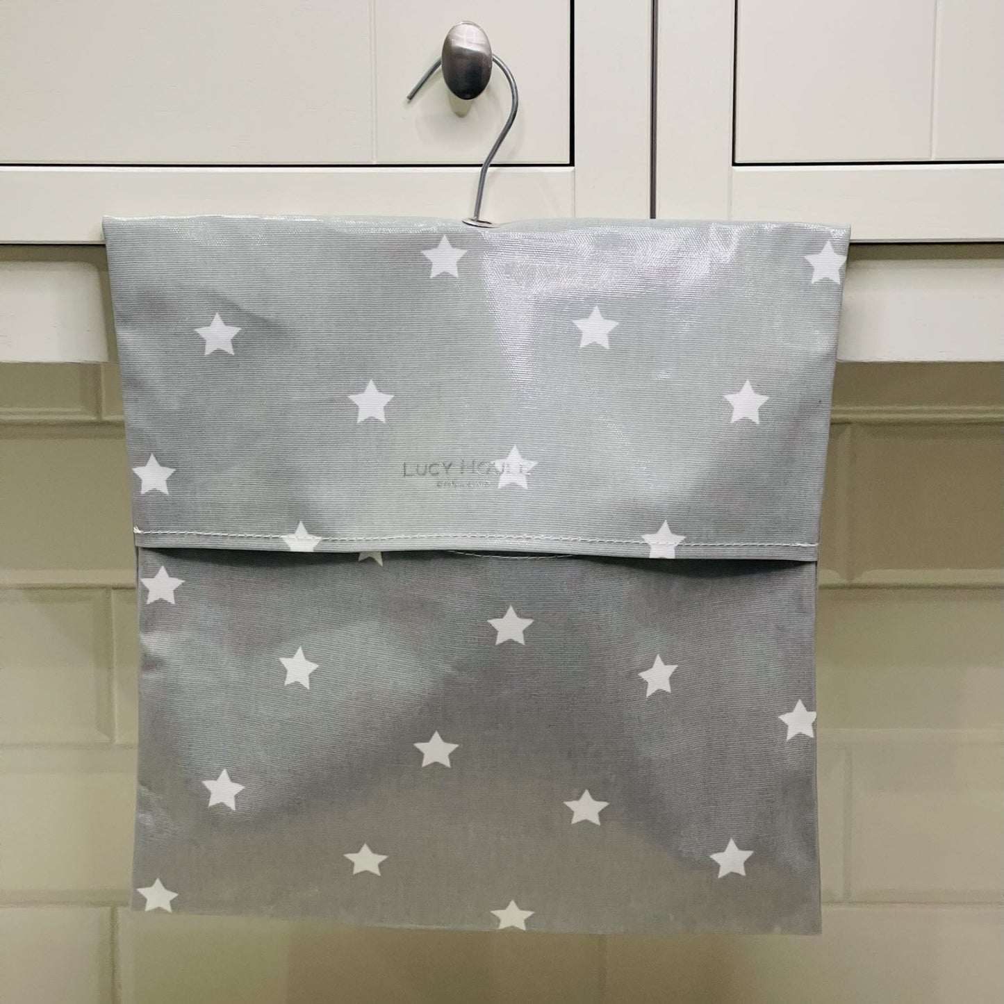 Grey & White Star Peg Bag