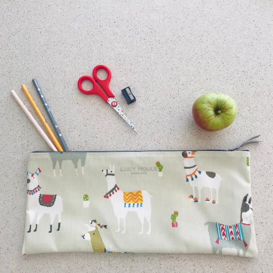 Stone Llama Long Pencil Case